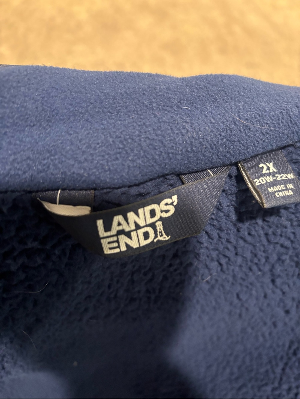 Land’s End Navy Sherpa Zip-Up Jacket - Women - Picture 2 of 7
